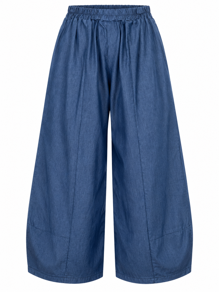 Bindi Barrel Leg Trouser Denim Blue