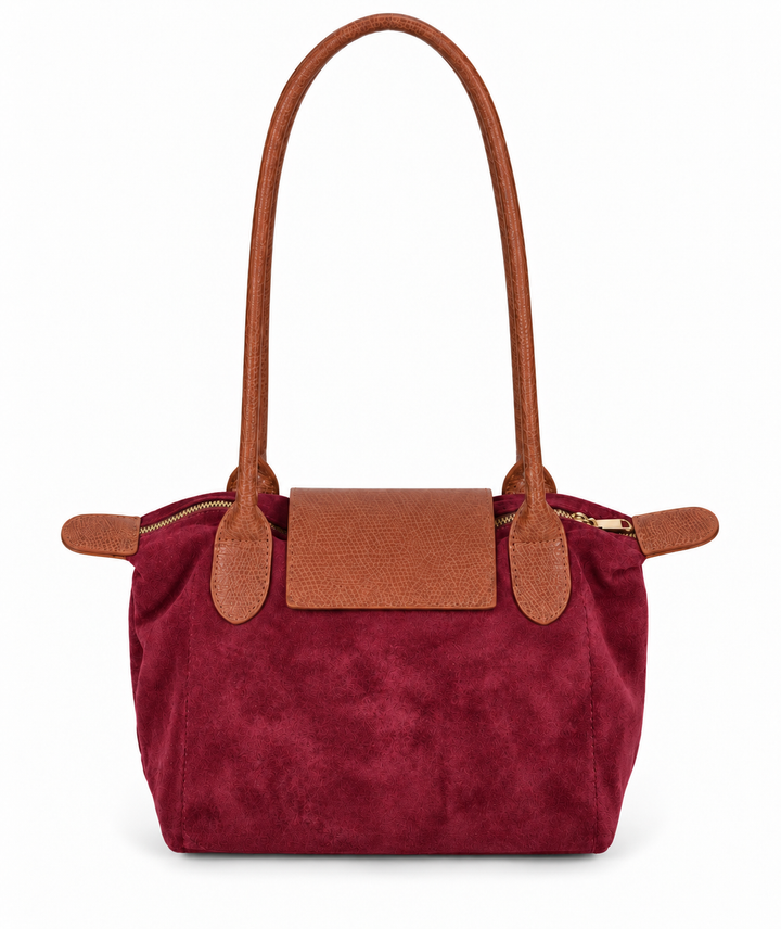 Margot Faux Suede Handbag Plum
