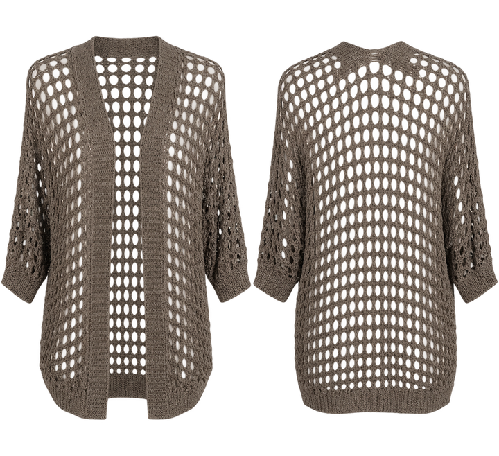 Elena Crochet Cardigan Chocolate