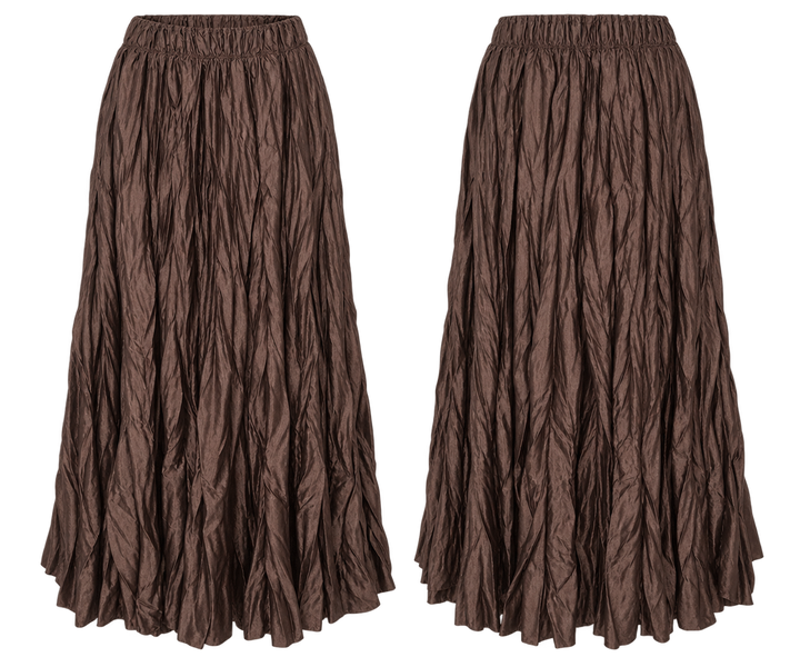 Shirelle Crinkle Maxi Skirt Chocolate