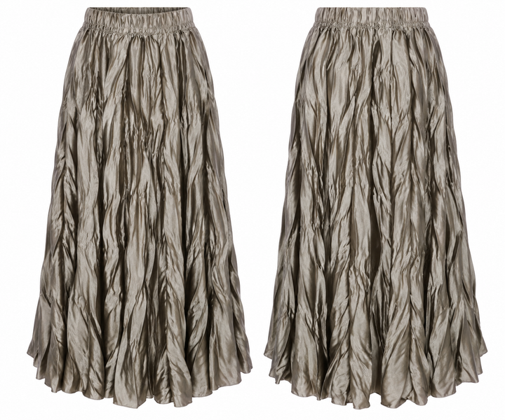 Shirelle Crinkle Maxi Skirt Mocha