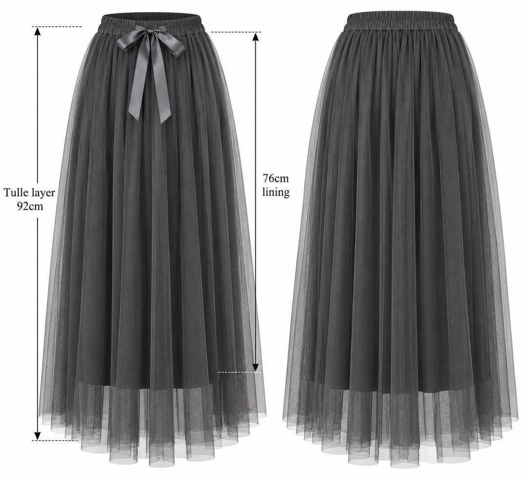 Carrie Tulle Skirt Grey