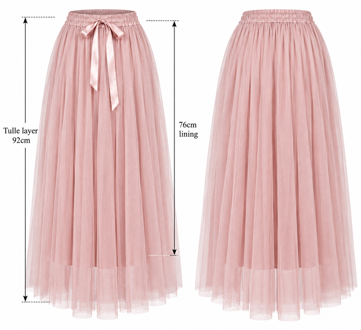 Carrie Tulle Skirt Dusky Pink