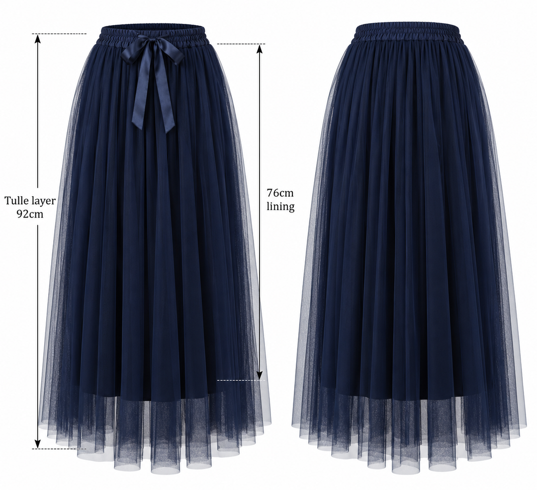 Carrie Tulle Skirt Navy
