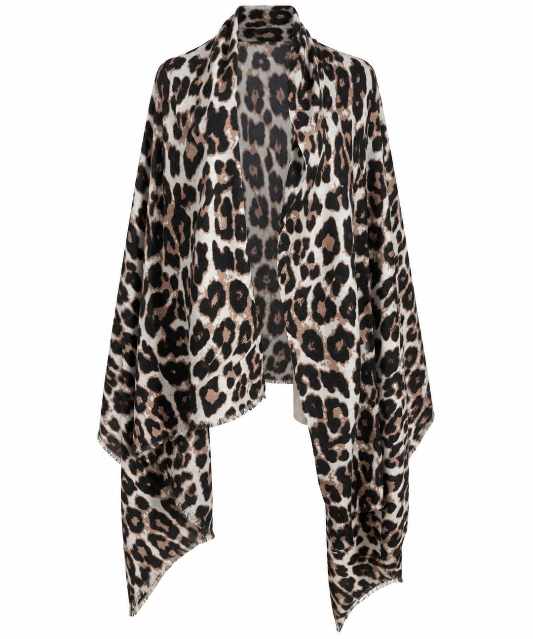 Roxie Leopard Print Scarf Grey