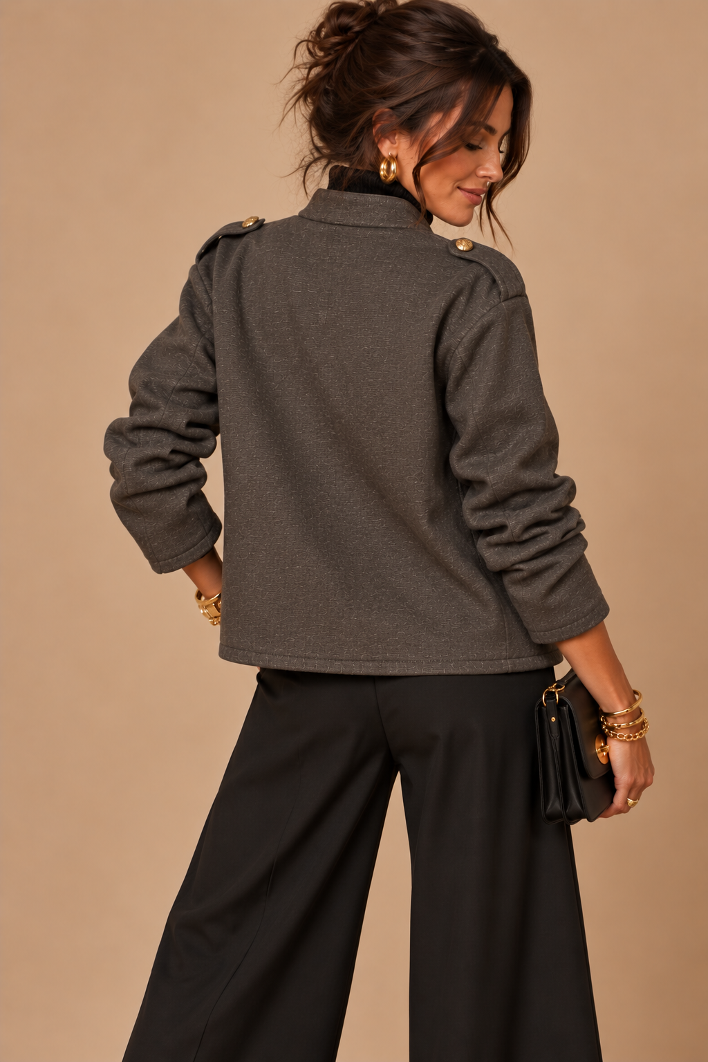 Willow Military Jacket Chocolate