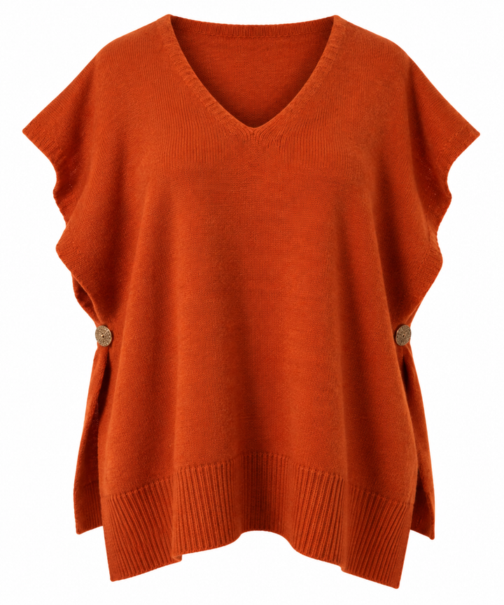 Ember Gold Button Tank Top Pumpkin