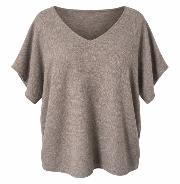 Anabelle Short Sleeved Jumper Mocha