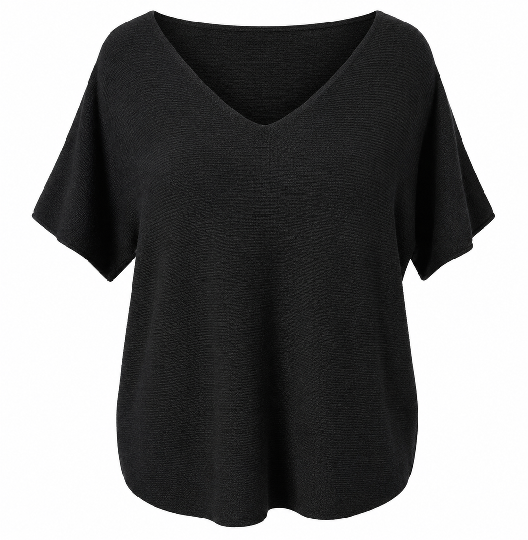 Anabelle Short Sleeved Jumper Black