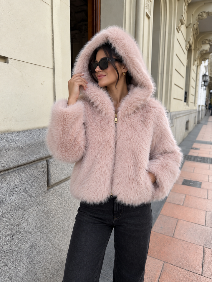 Lumi Luxe Hooded Jacket Blush
