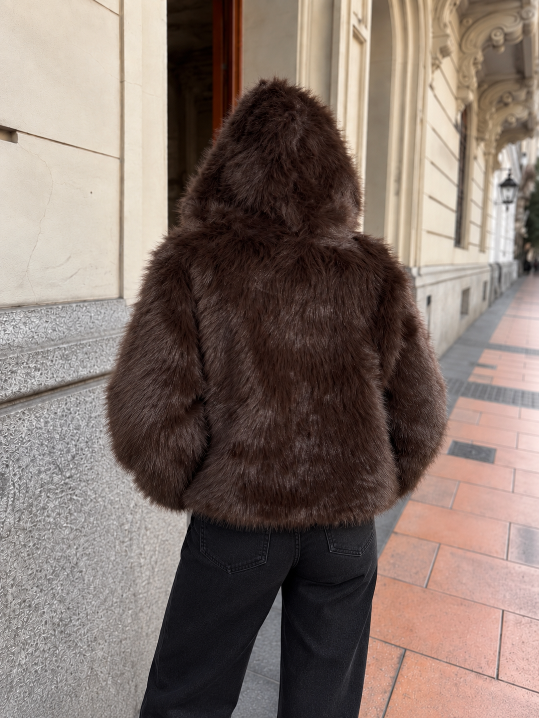 Lumi Luxe Hooded Jacket Chocolate
