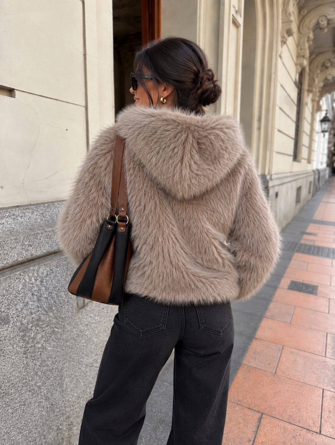 Lumi Luxe Hooded Jacket Latte
