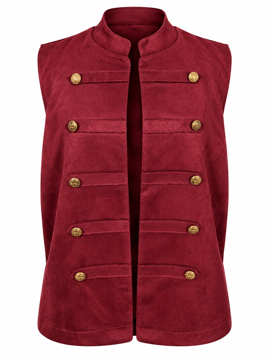 Harlow Military Waistcoat Burgundy