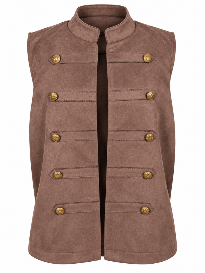 Harlow Military Waistcoat Chocolate