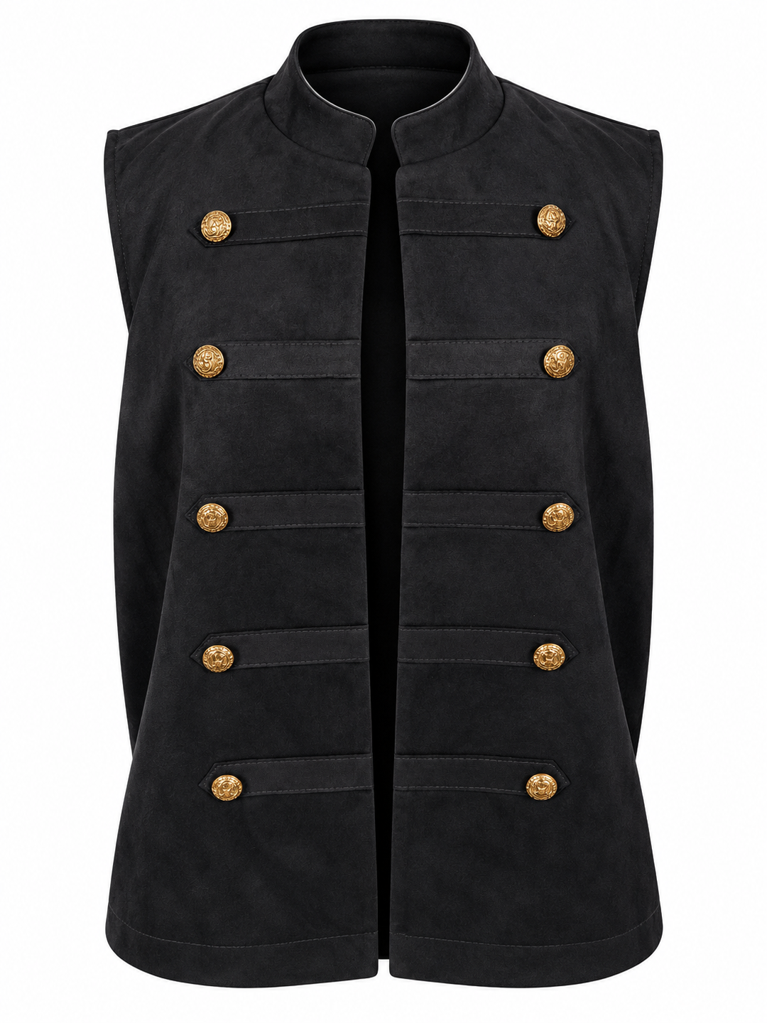 Harlow Military Waistcoat Black