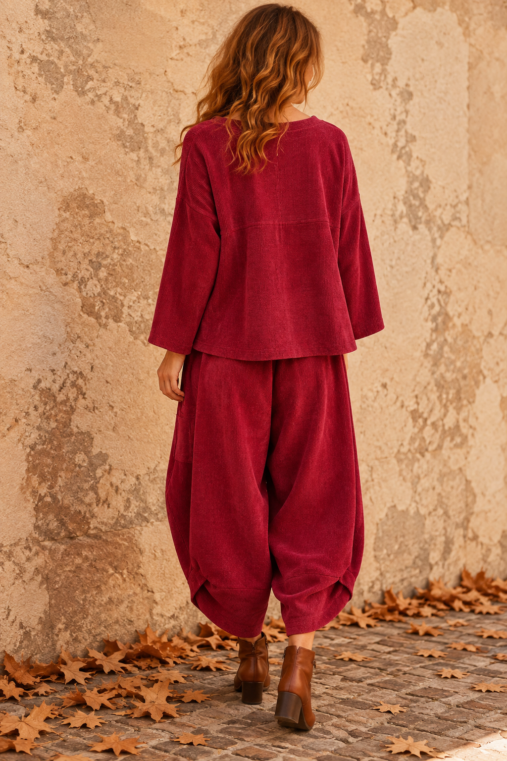 Elsie Chenille Co-Ord Cranberry