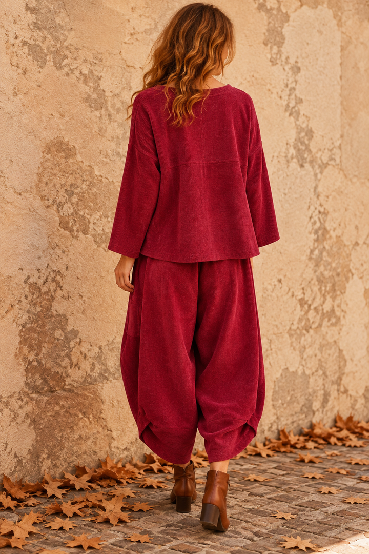 Elsie Chenille Co-Ord Cranberry
