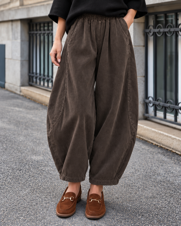 Tamara Needlecord Pocket Trouser Chocolate