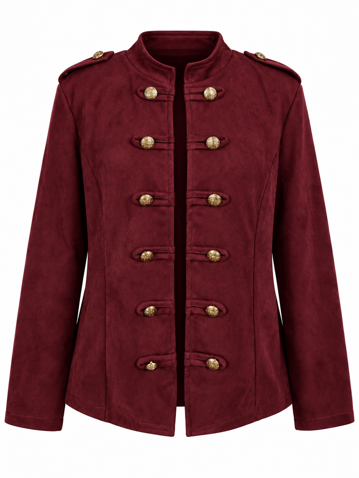 Marcella Military Jacket Burgundy