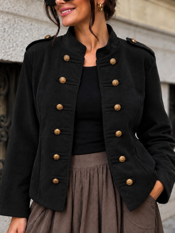 Marcella Military Jacket Black