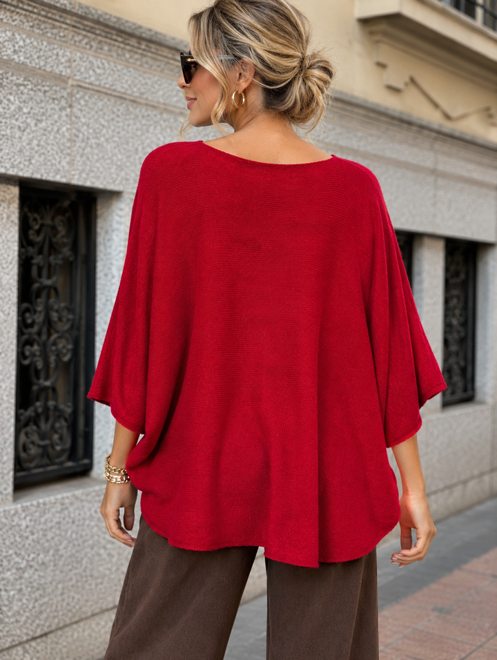 Anabelle Slouchy Top Cherry