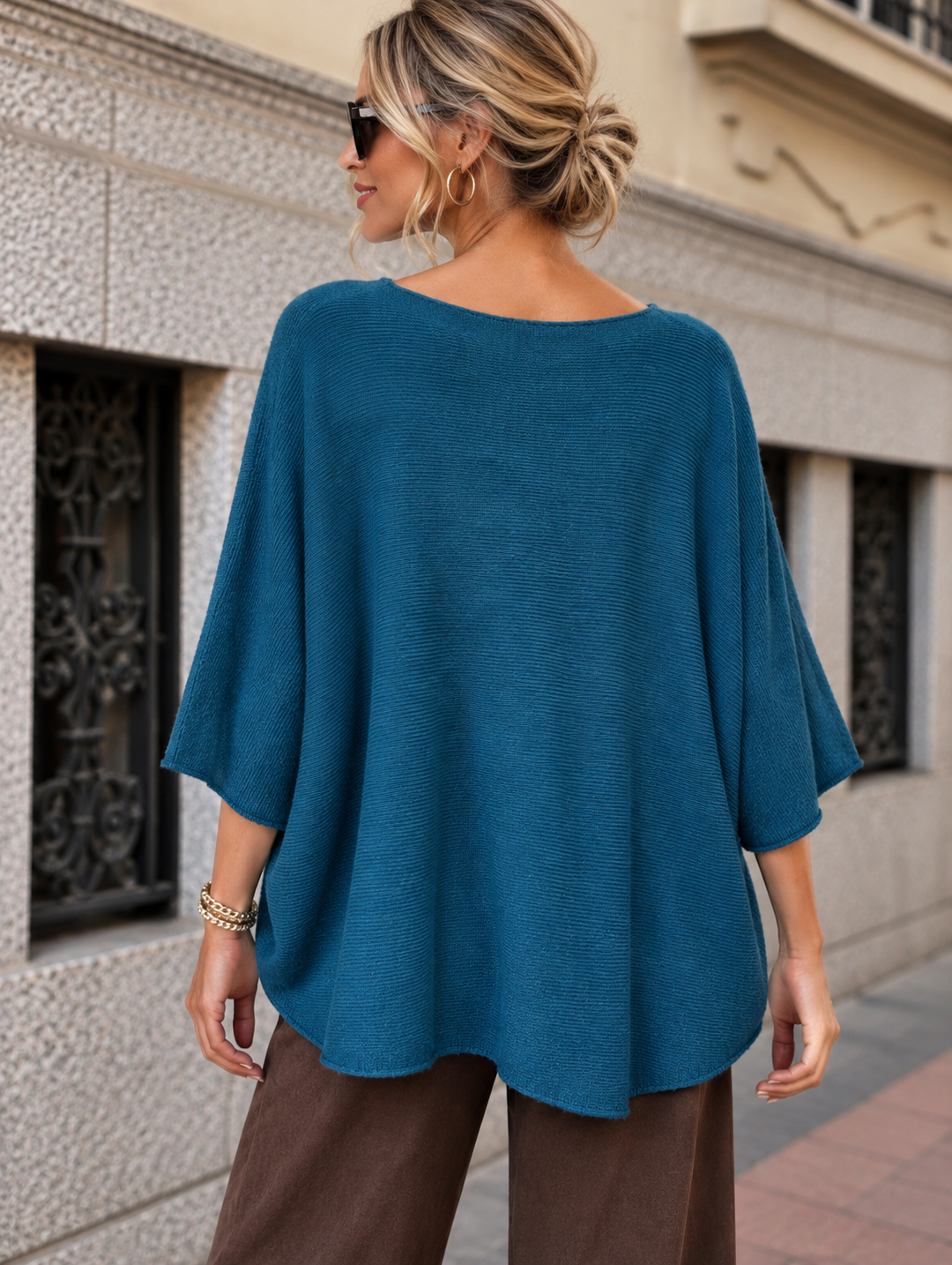 Anabelle Slouchy Top Teal
