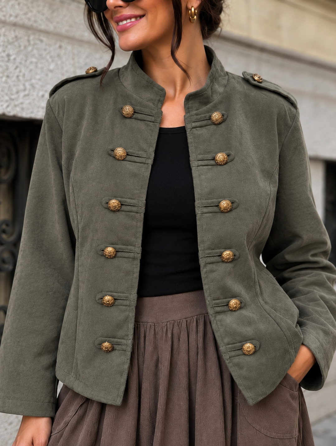 Marcella Military Jacket Khaki