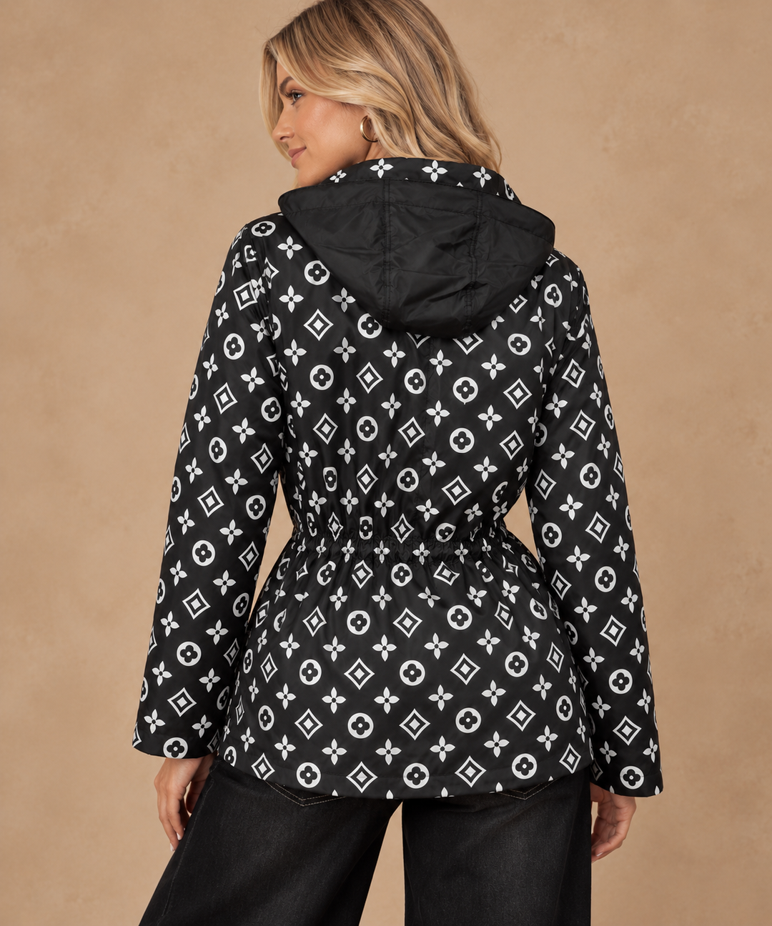 Luella Reversible Raincoat Black
