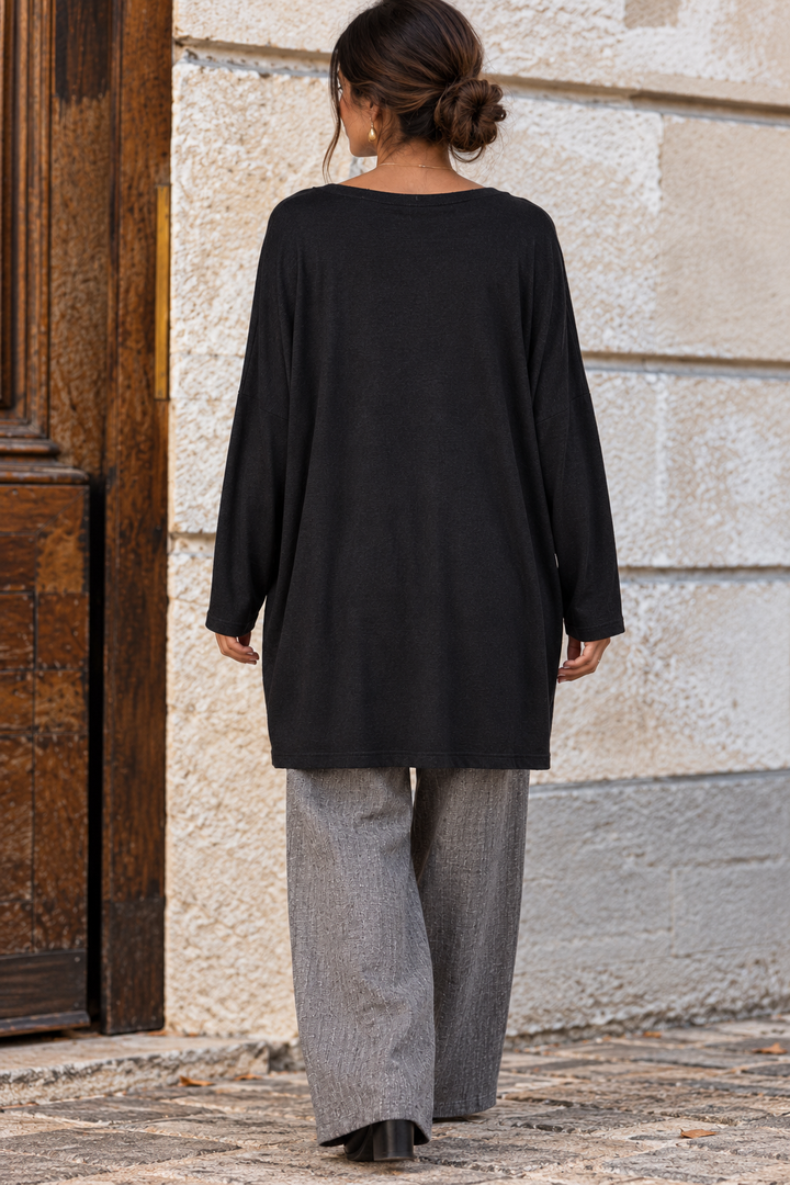 Agatha Lurex Edge Tunic Black
