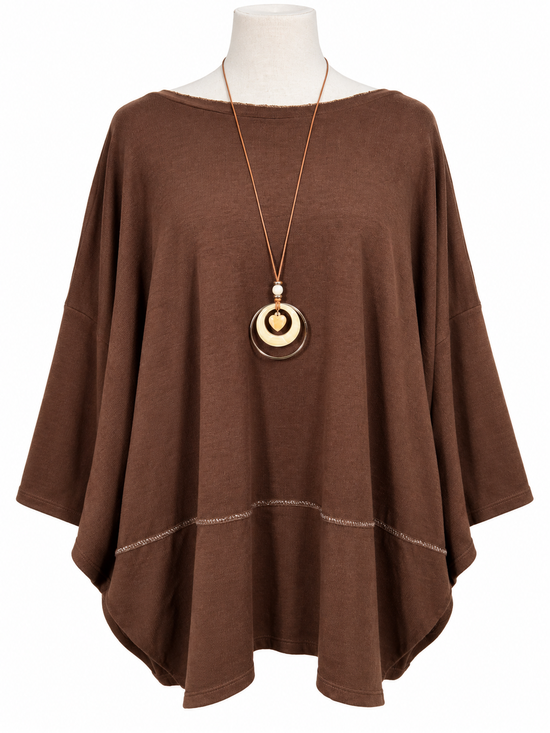 Agatha Lurex Edge Tunic Chocolate