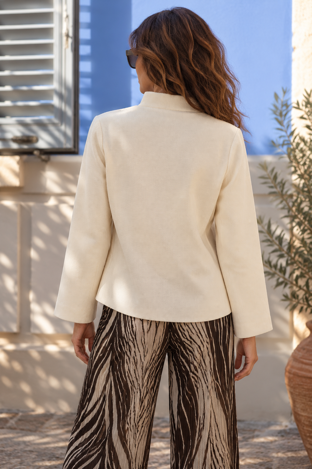 Raven Military Knit Jacket Cream