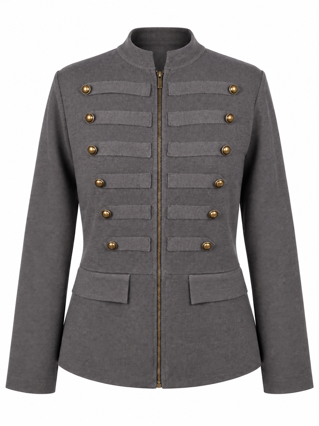Raven Military Knit Jacket Charcoal