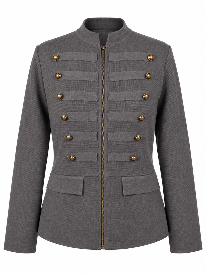 Raven Military Knit Jacket Charcoal