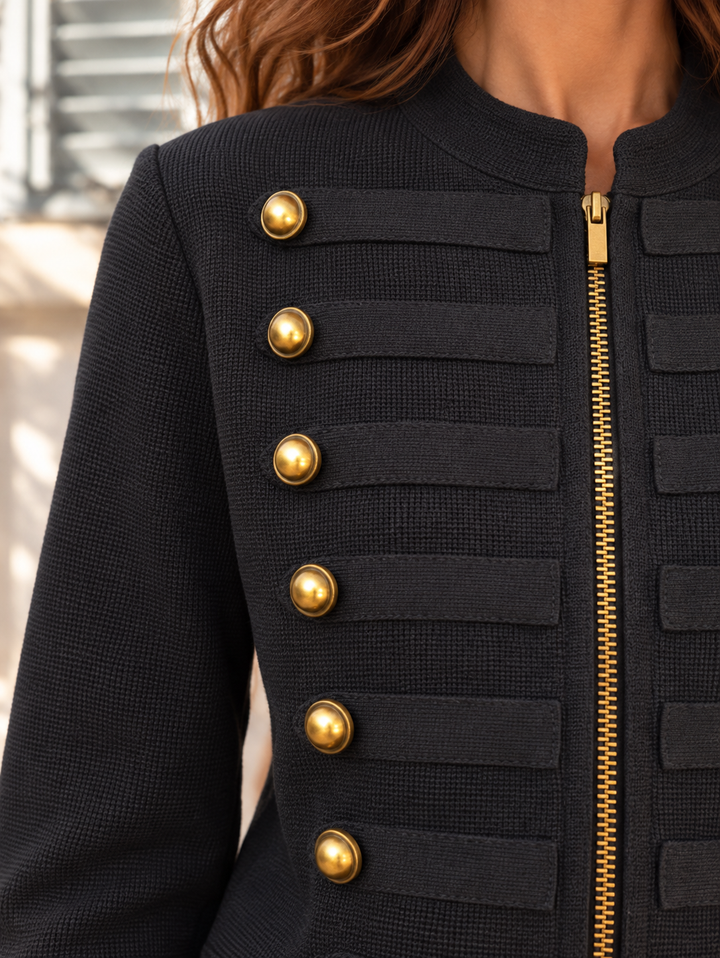 Raven Military Knit Jacket Black