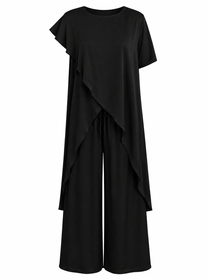 Portofino Silky Trousers Black