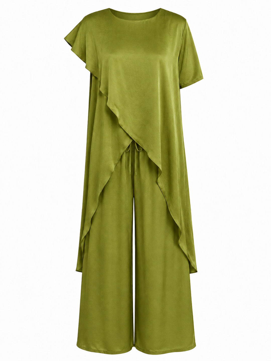 Portofino Silky Trousers Lime