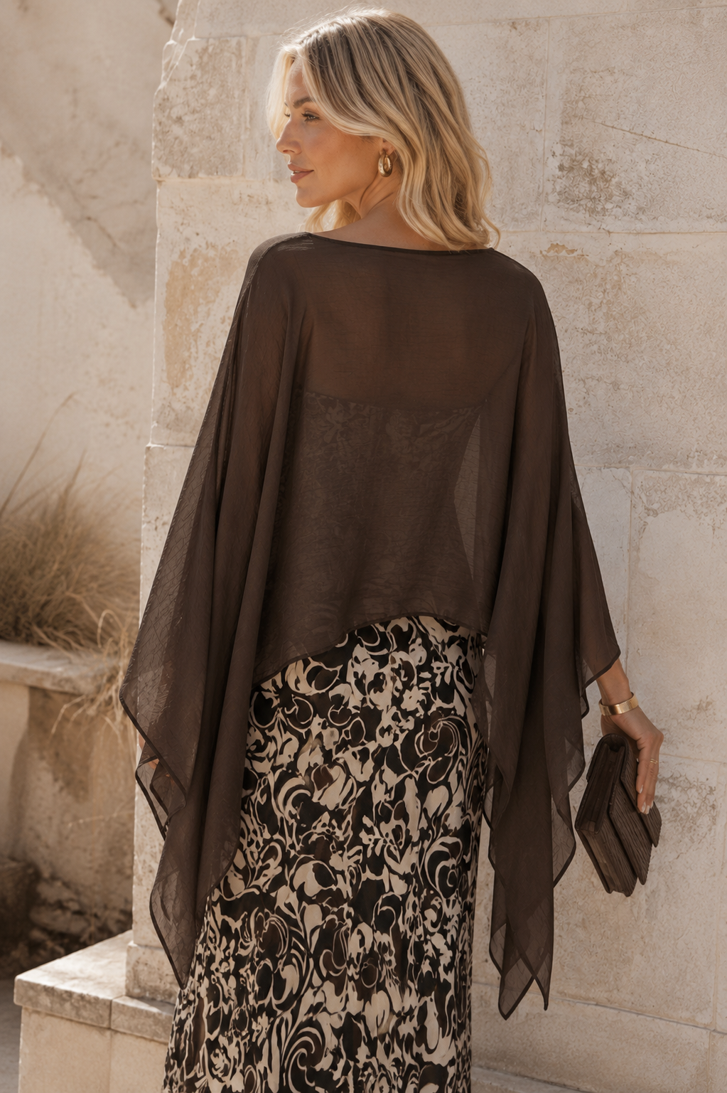 Delta Sheer Layering Top Espresso