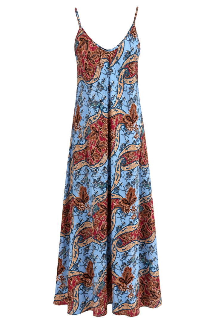 Marrakech Paisley Maxi Dress Blue