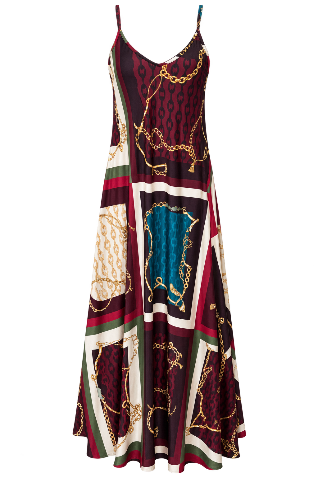 Foulard Chain Print Dress