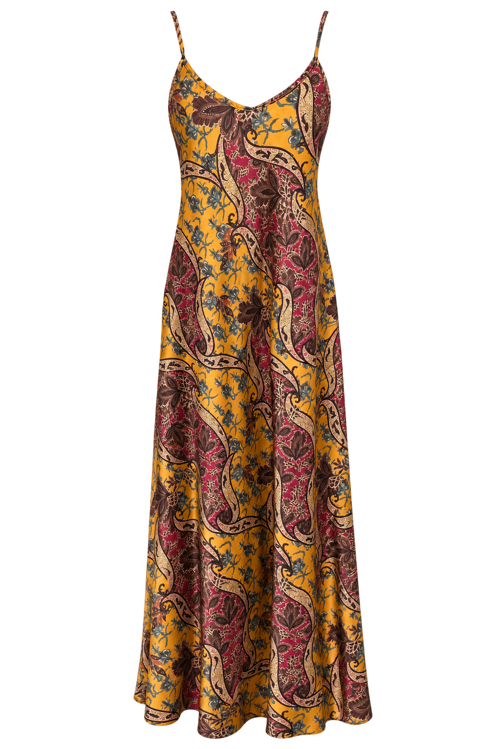 Marrakech Paisley Maxi Dress Gold