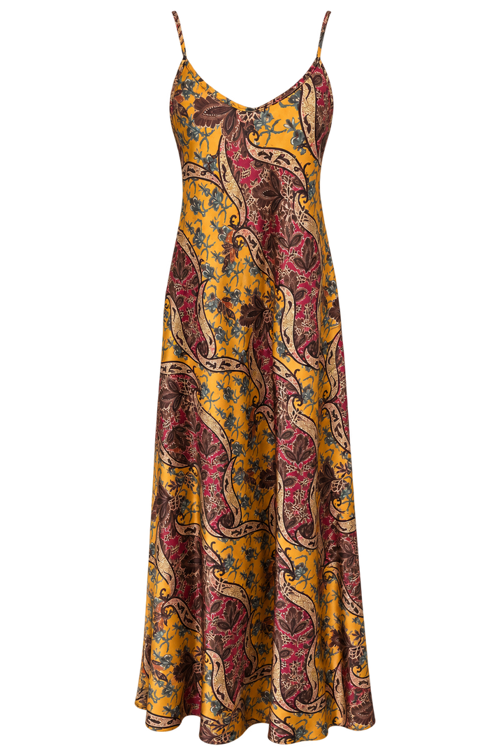 Marrakech Paisley Maxi Dress Gold