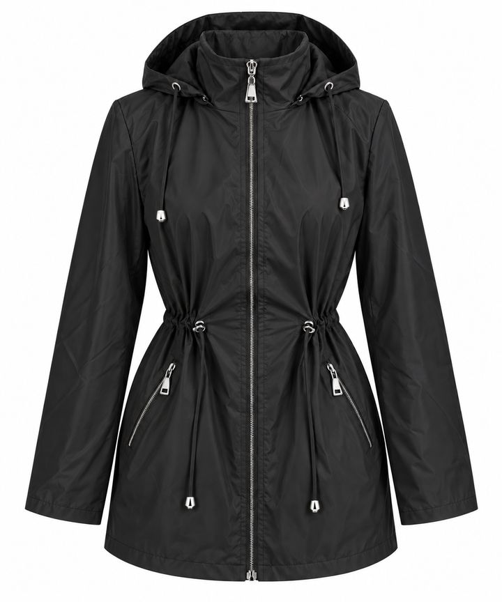 Thomasina Reversible Raincoat Black