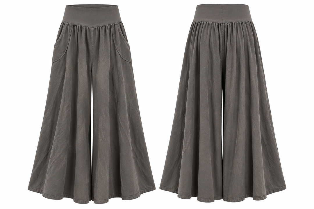 Marlow Needlecord Wide Leg Trousers Mocha