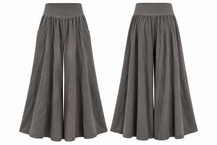 Marlow Needlecord Wide Leg Trousers Mocha