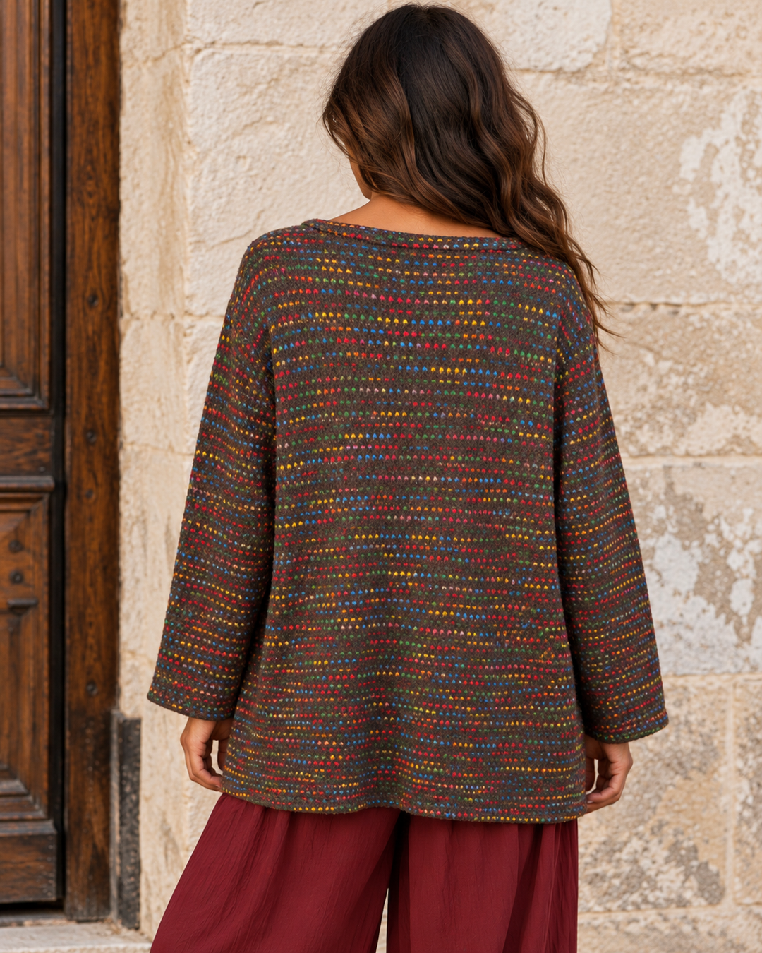 Beatrice Fleck Pocket Jumper Chocolate