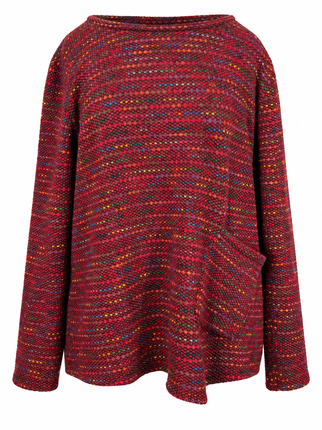 Beatrice Fleck Pocket Jumper Burgundy