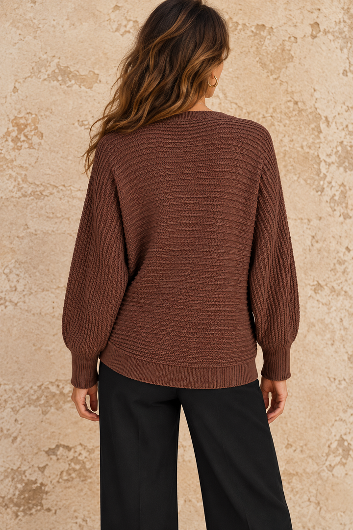 Eleanor Batwing Jumper Chocolate