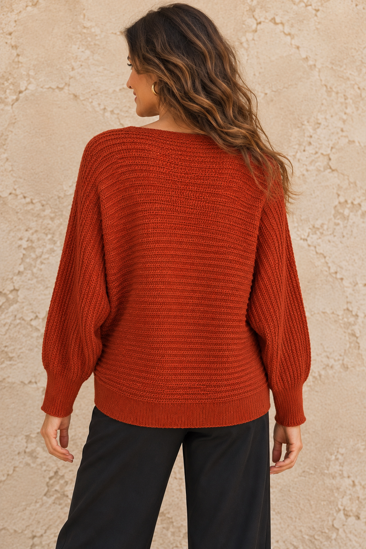 Eleanor Batwing Jumper Rust