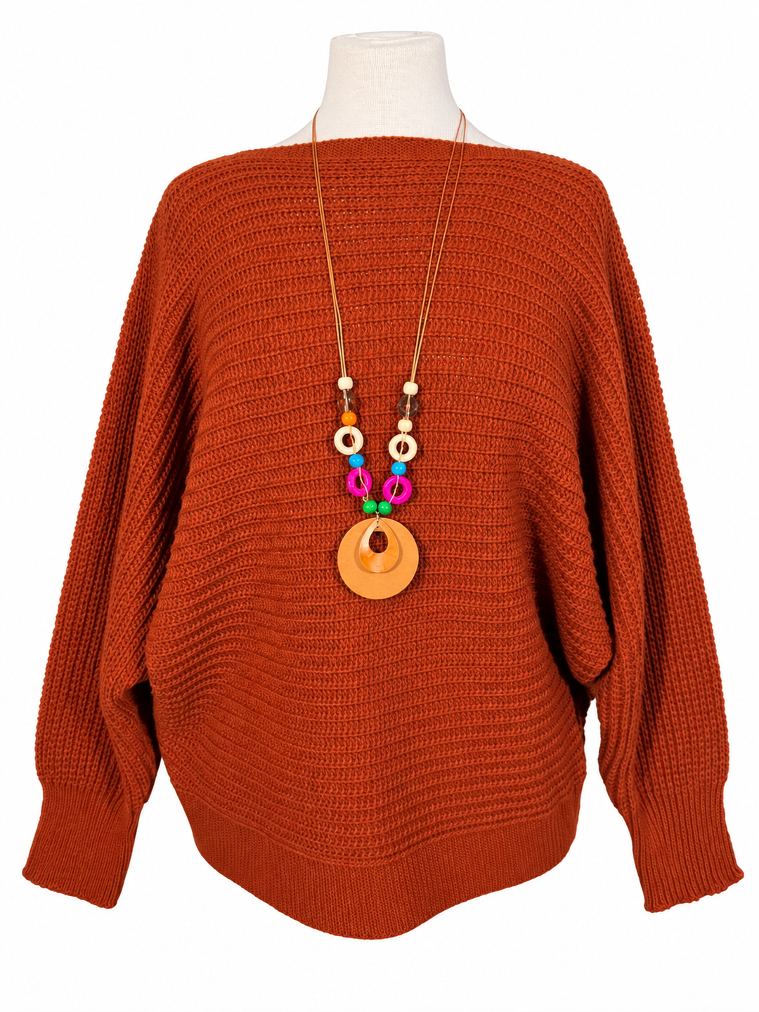 Eleanor Batwing Jumper Rust