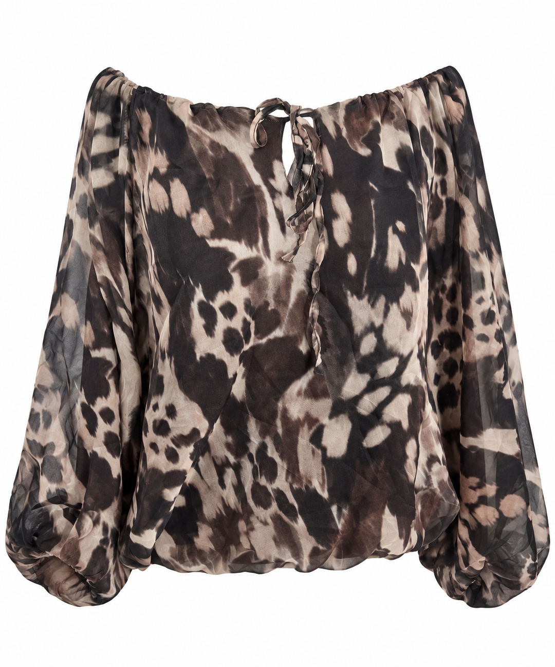 Fabiana Animal Print Top Chocolate